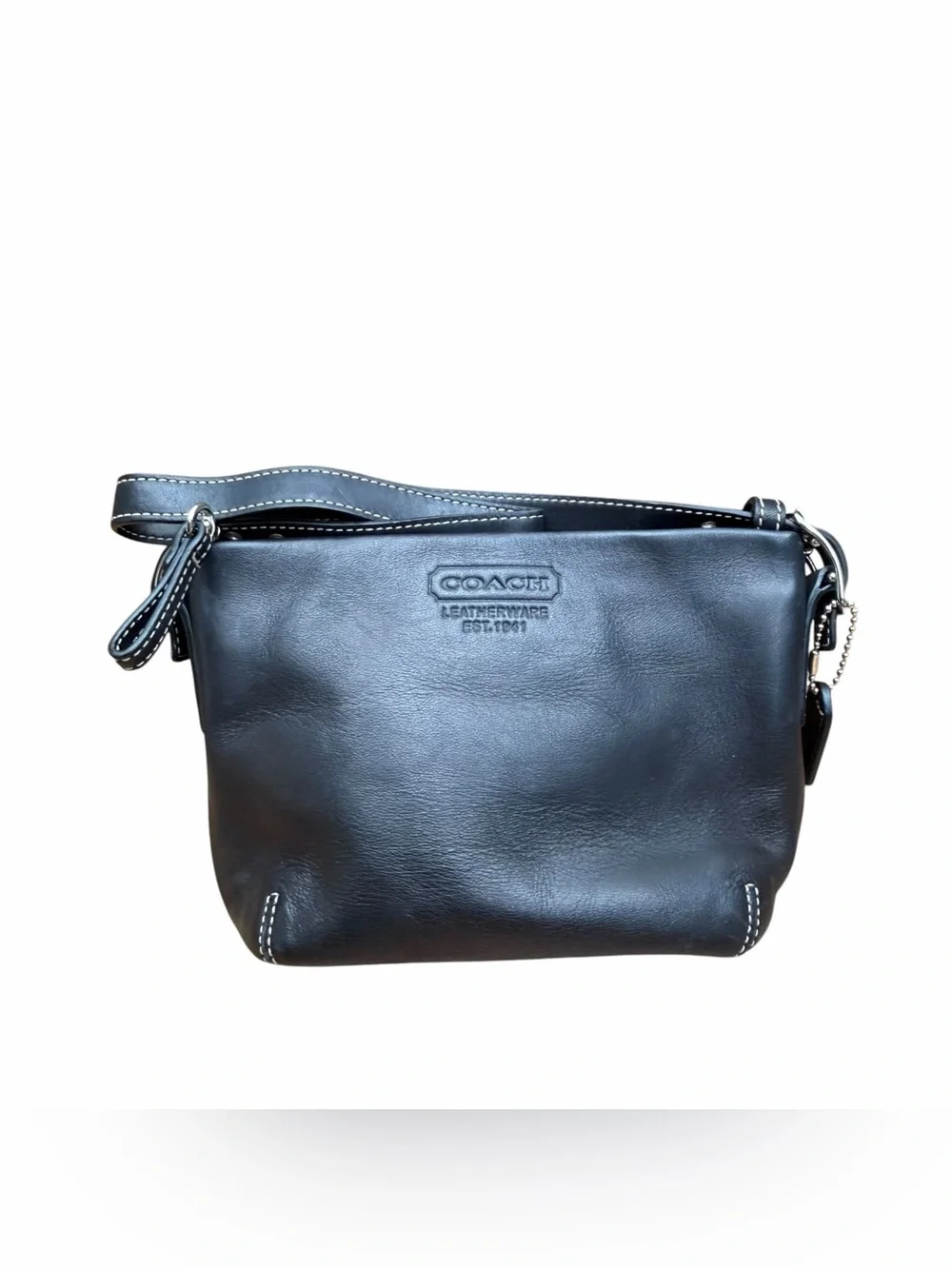 Vtg  Coach Leatherware Est. 1941 Mini Baguette Purse  Hand Bag Black